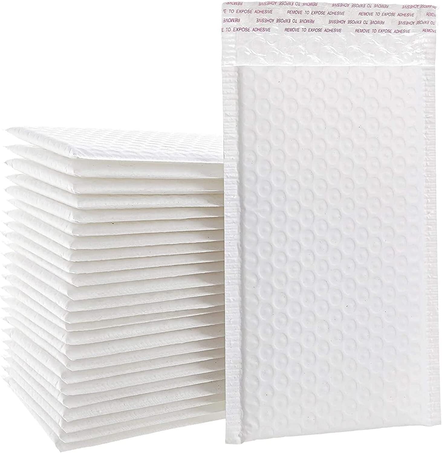 Bubble Mailers 7X10 Inch White Self Seal Adhesive Padded Envelopes, Waterproof, Shipping Bags (20)