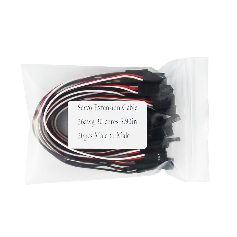 powerday ® 20pcs 15cm 150mm Male to Female JR Plug RC Servo Extension Le- InterC powerday ® 20pcs 15cm 150mm Male to Female JR Plug RC Servo Extension Le- InterC