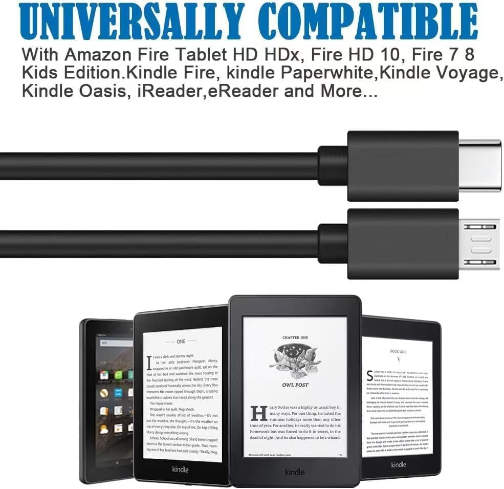 Kindle ブラック 本体 32GBwifi+4GUSBケーブル付 Amazon.com: Fast Charger for Amazon Fire Tablet,2Pack 10Ft Long