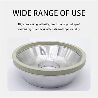 1pc 100mm Vitrified Bond Diamond Grinding Wheel - Bowl Type for PCD/PCBN Tool Alloy Tungsten Steel Diamond Knife(3000 Grit)