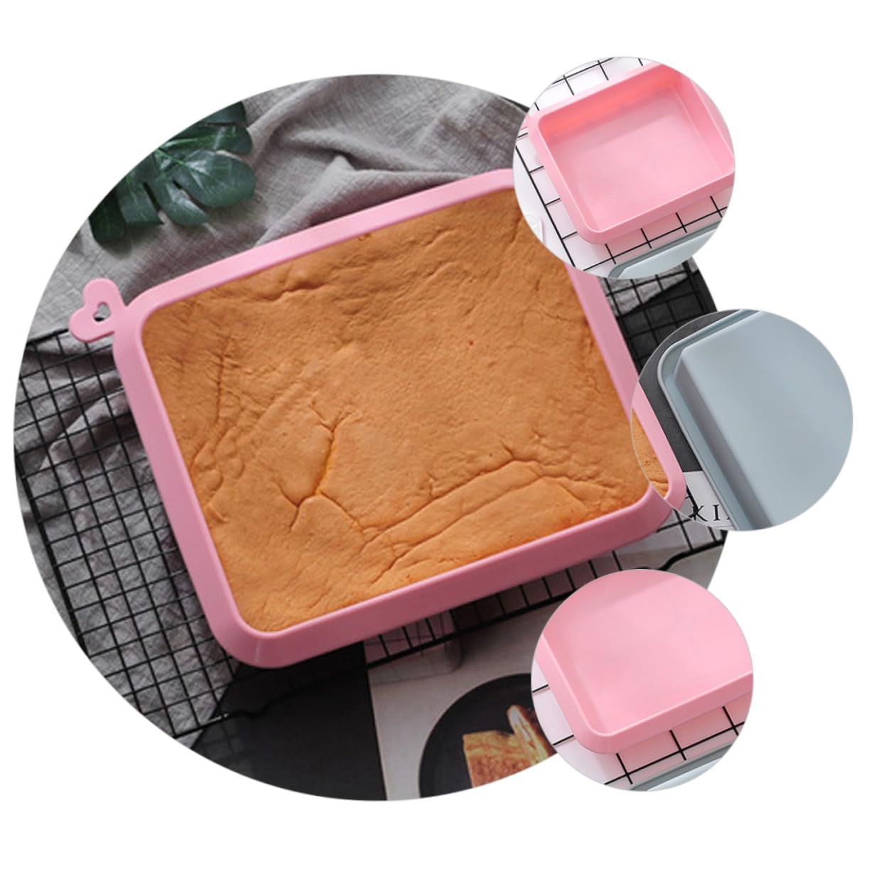 Molde Rectangular de Silicona para Hornear, 2 Piezas | Rosa y Azul, Reutilizable Desmoldeo Rápido, para Gelatina y Cubitos de Hielo