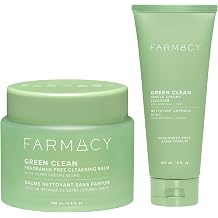 Farmacy Makeup Removal & Gentle Cleansing Duo - Fragrance-Free Cleansing Balm + Hydrating Cream Face Wash for Sensitive, Dry & Balanced Skin