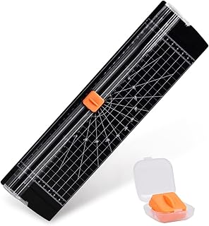 A4 Paper Cutter, Scrapbooking Tool, Paper Trimmer Guillotine with Automatic Security Safeguard for Scrapbooking, Labels, Coupon, Card, Craft Paper and Photos (Black)