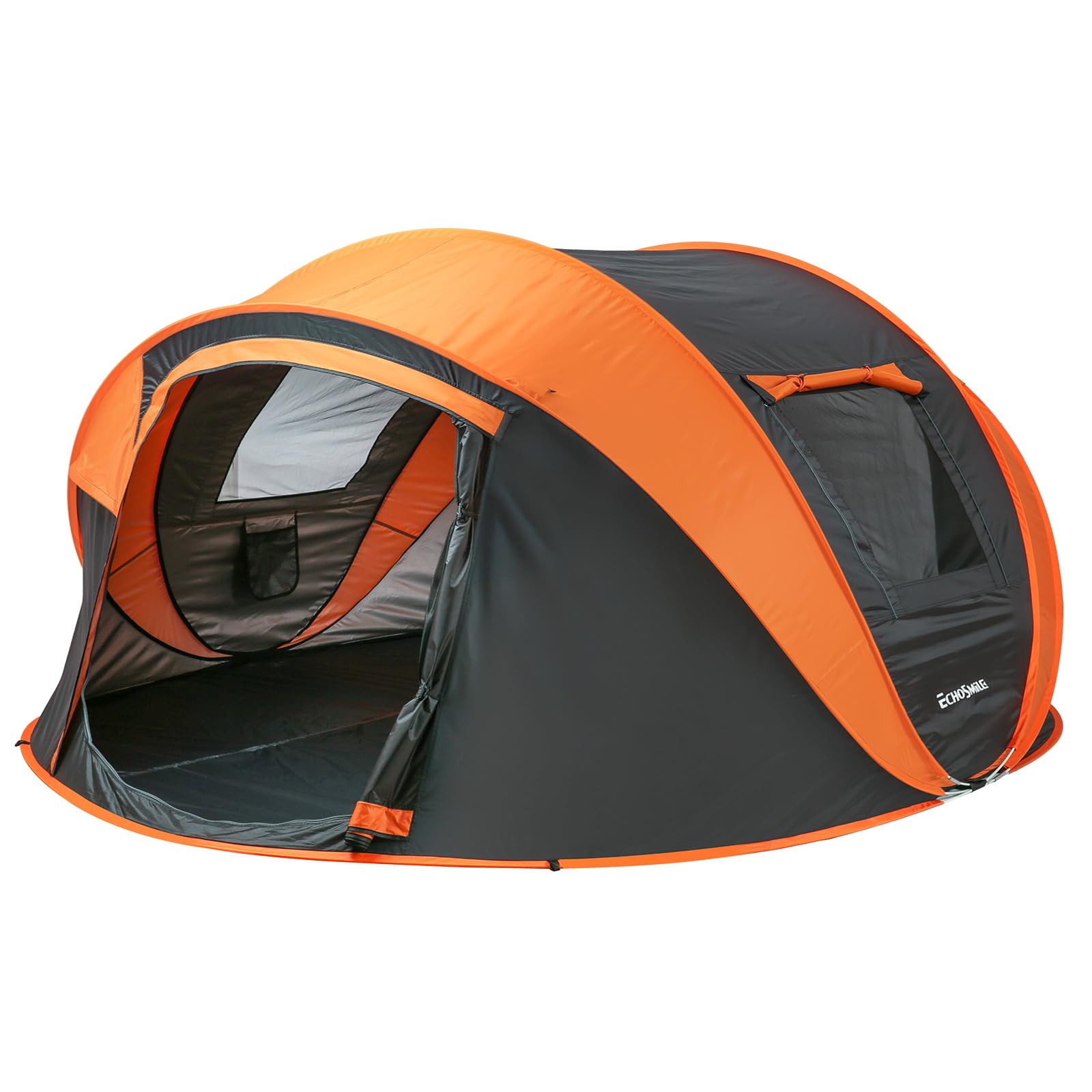 EchoSmile Tente de Camping Pop Up 4-8 Personnes, Imperméable, avec 2 Fenêtres en Maille Aérée, Dôme Portable et Légère pour Le Camping en Plein Air sur la Plage