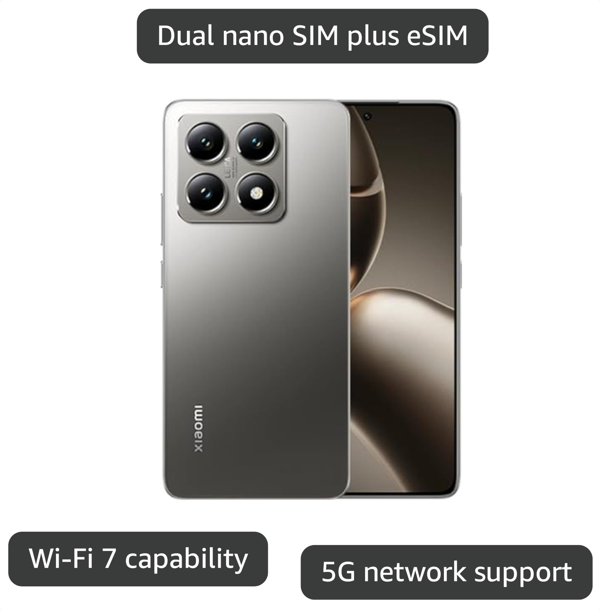 Amazon.com: Xiaomi 14T Pro Ai 5G (512GB+12GB) Nfc Global Unlocked