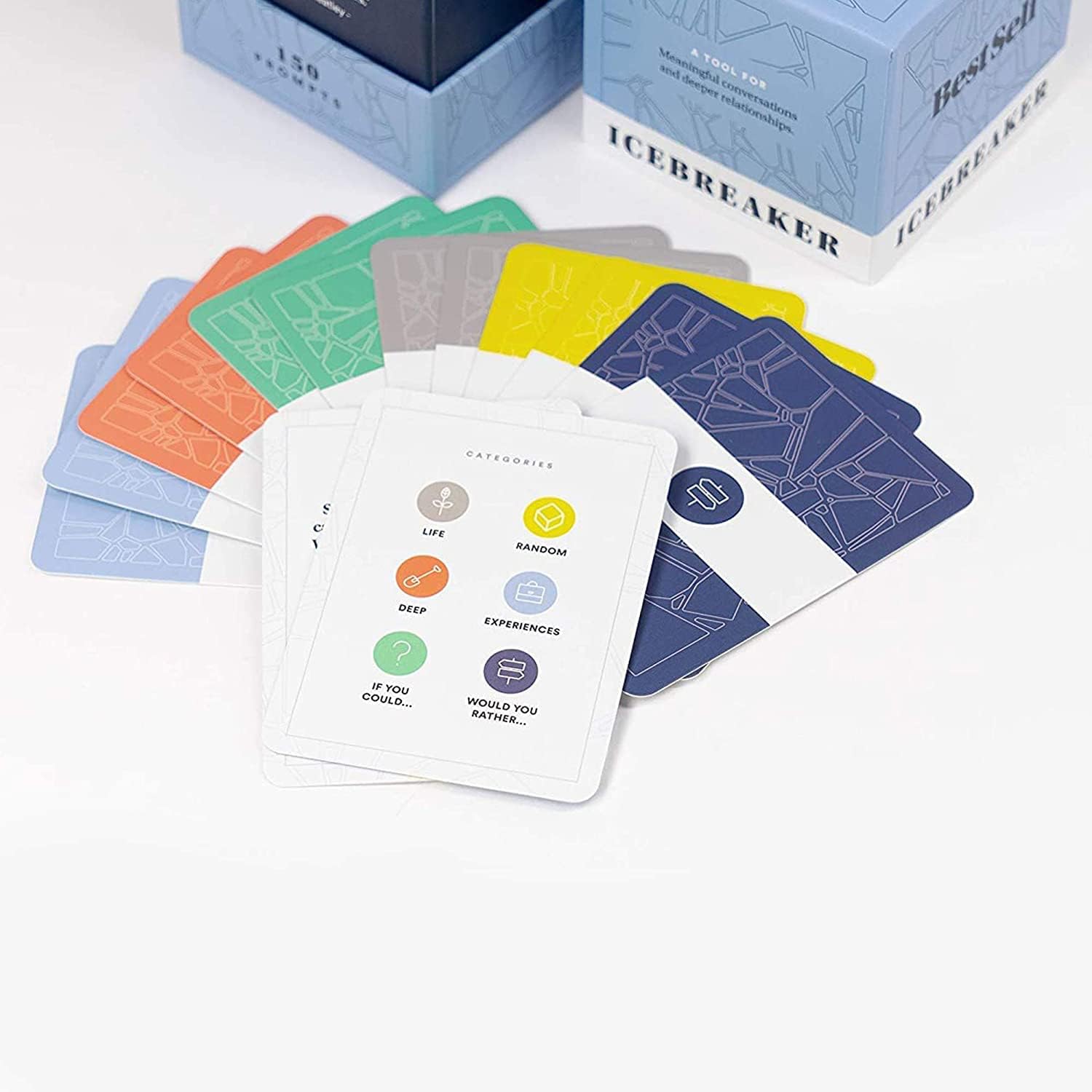 BestSelf Icebreaker Deck and Little Talk Deck - Meaningful Conversation Starter Cards and Kids Conversation Cards