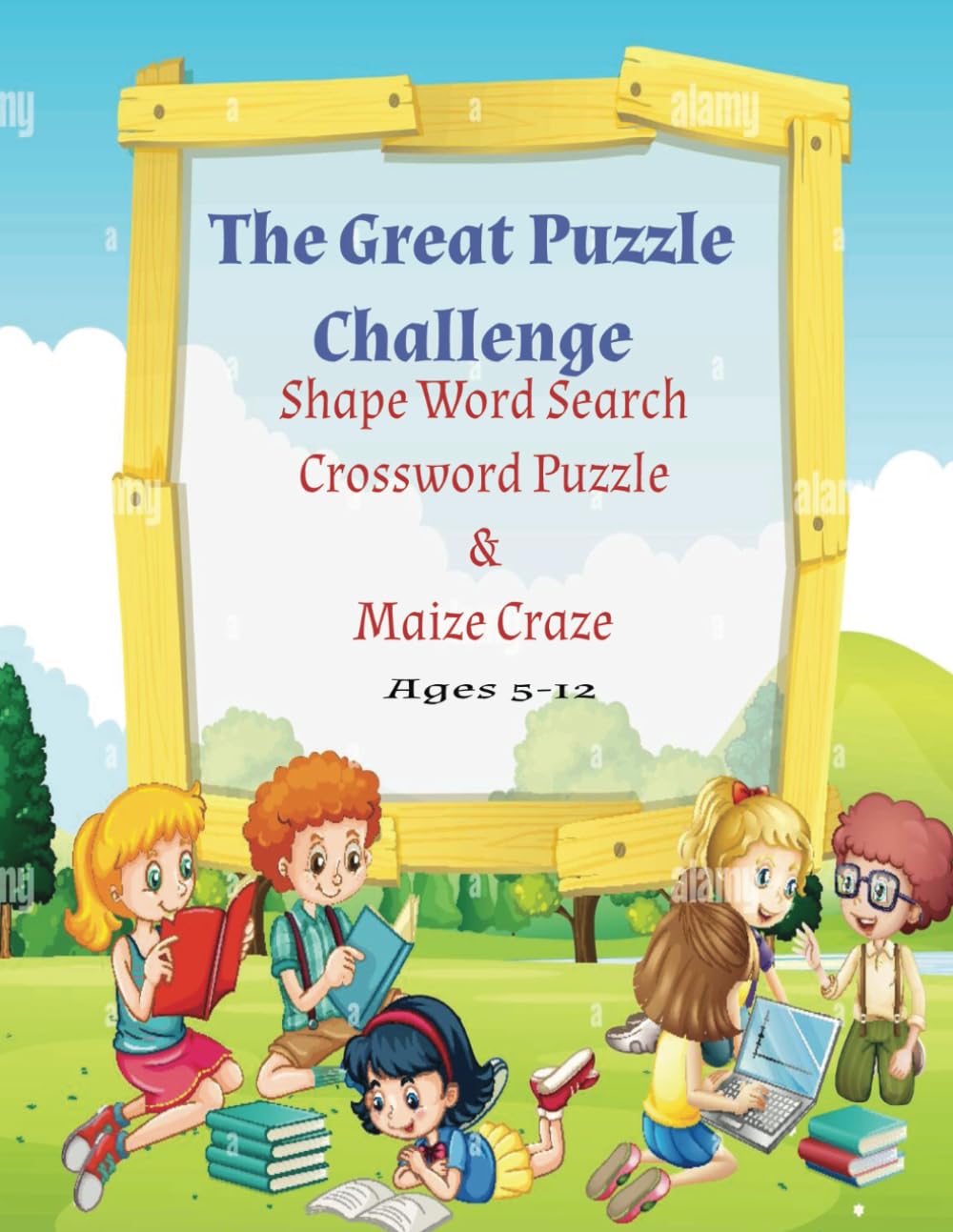 The Great Puzzle Challenge: 3 in 1 Puzzle book, Shape Word Search, Crossword Puzzle & Maize Craze