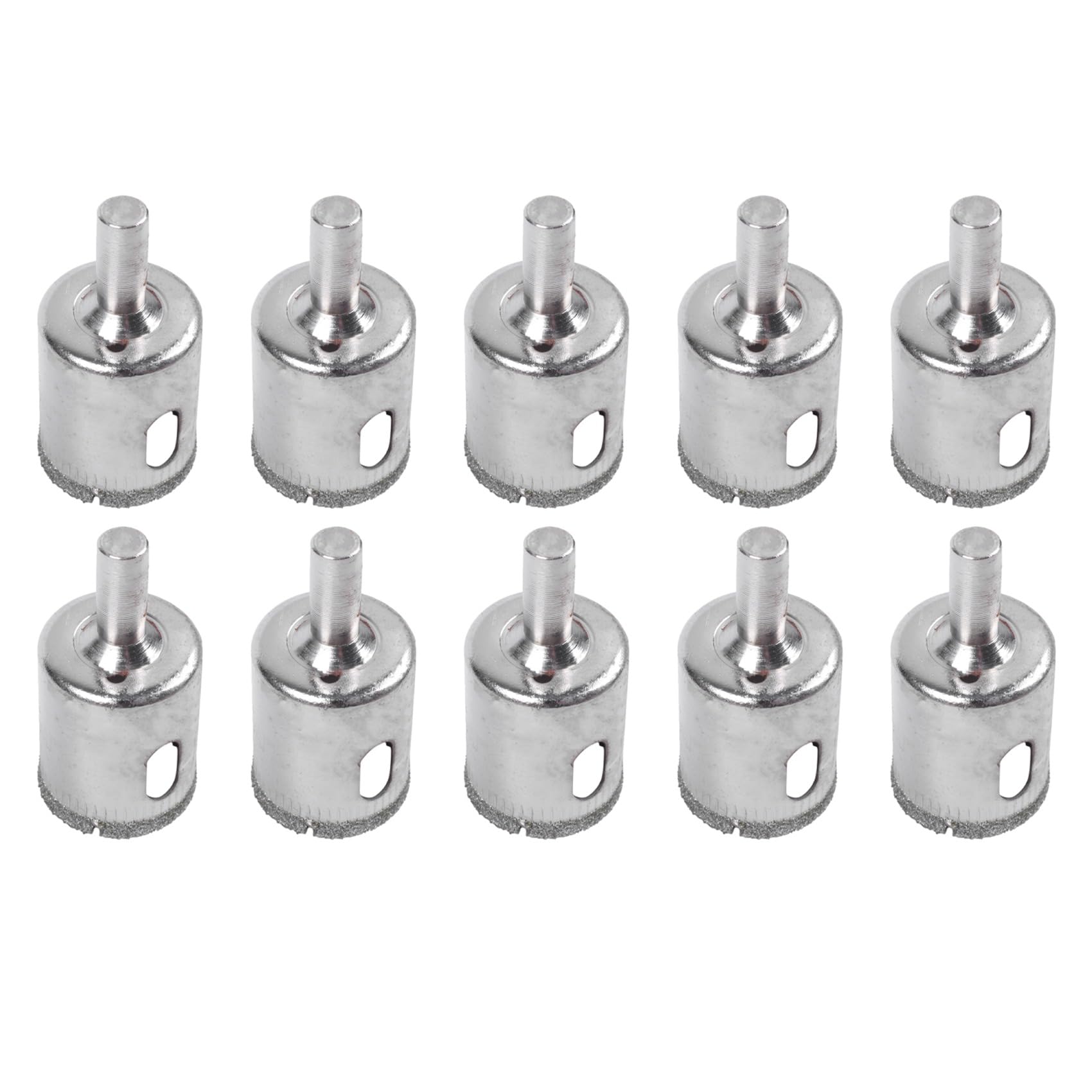 Jnchdghwa Silver Tone 10 Pcs 25Mm Glass Ceramic Tile Hole Saw Drill Bit Cutter