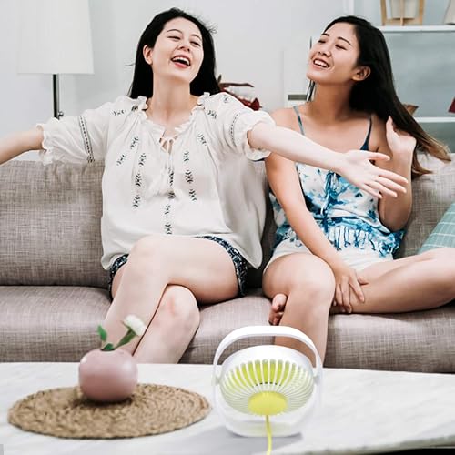 Miniatura 5 de Mini ventilador de escritorio USB de 3 velocidades, mesa de escritorio pequeña personal, ventilador USB silencioso para hogar, oficina, automóvil,