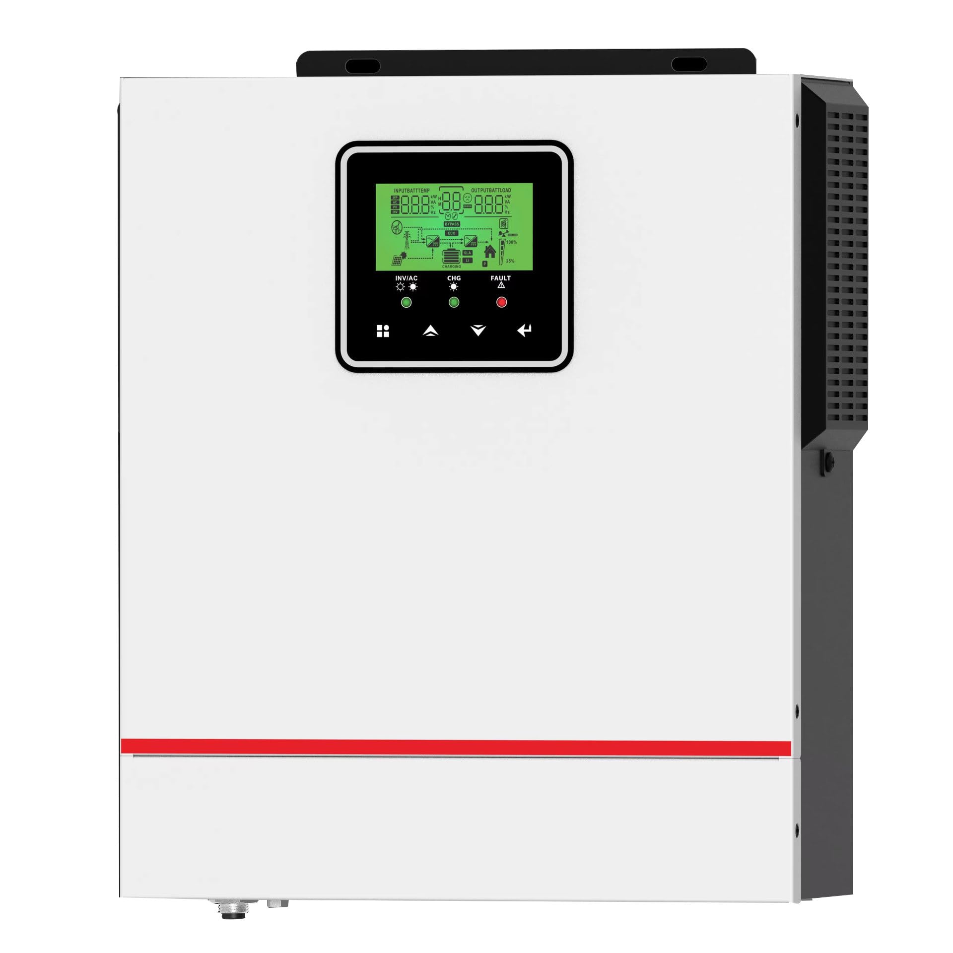 Inversor Cargador híbrido Solar (1000 W/1500 W), 12/24 V CC a 220-240 V CA, Controlador de Carga MPPT de 40 A Integrado, Funciona con Plomo ácido/Lifepo4 1000W