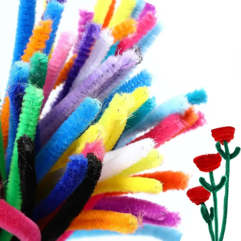 Limpiapipas a Granel, Tallos de Chenilla esponjosos para Manualidades, Regalos Hechos a Mano y decoración.