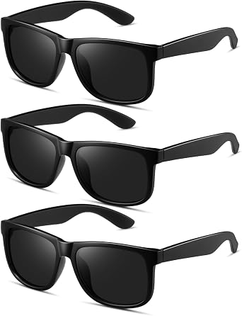 MASDUN Polarized Sunglasses for Men and Women Classic Square Frame UV Protection Sun glasses 3 Pack