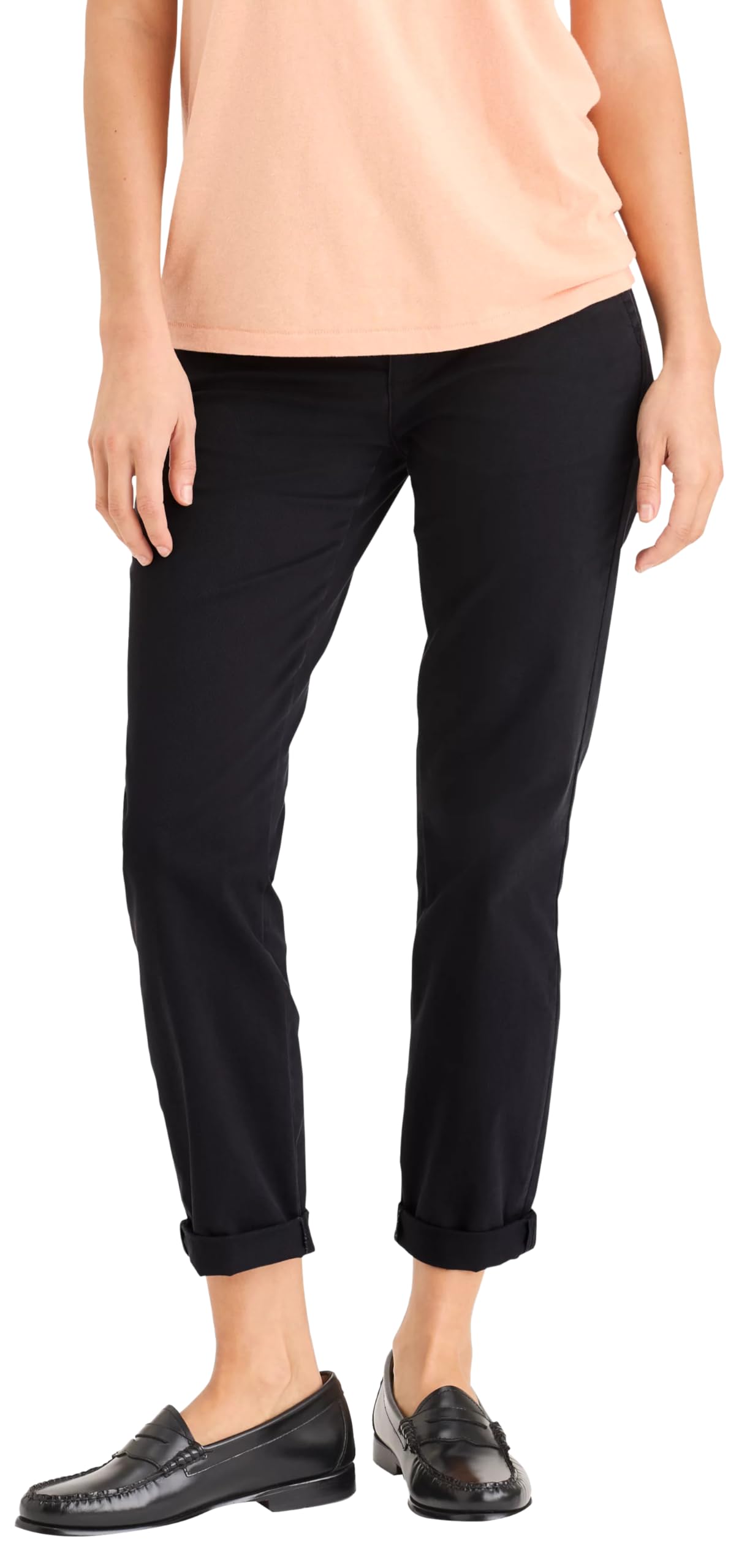 Dockers Weekend Women's Slim Chino Trousers, Beautiful Black, 27 W