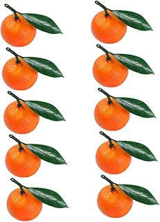 UPKOCH 人工オレンジモデル 10個 写真小道具 シミュレーションオレンジ装飾 幼稚園教材向け ホームデコレーション用リアルな果物飾り
