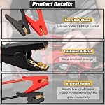 Jumper Cables avec adaptateur pour DeWalt 20V Démarreur de voiture de saut à batterie,12V Démarreur de voiture de saut portable, avec 11AWG Kit de saut Câble pour adaptateur de câble booster automobile (batterie non incluse)