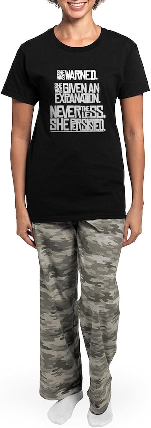 CafePress Nevertheless, She Persisted. Pajamas Womens Novelty PJ Sleepwear