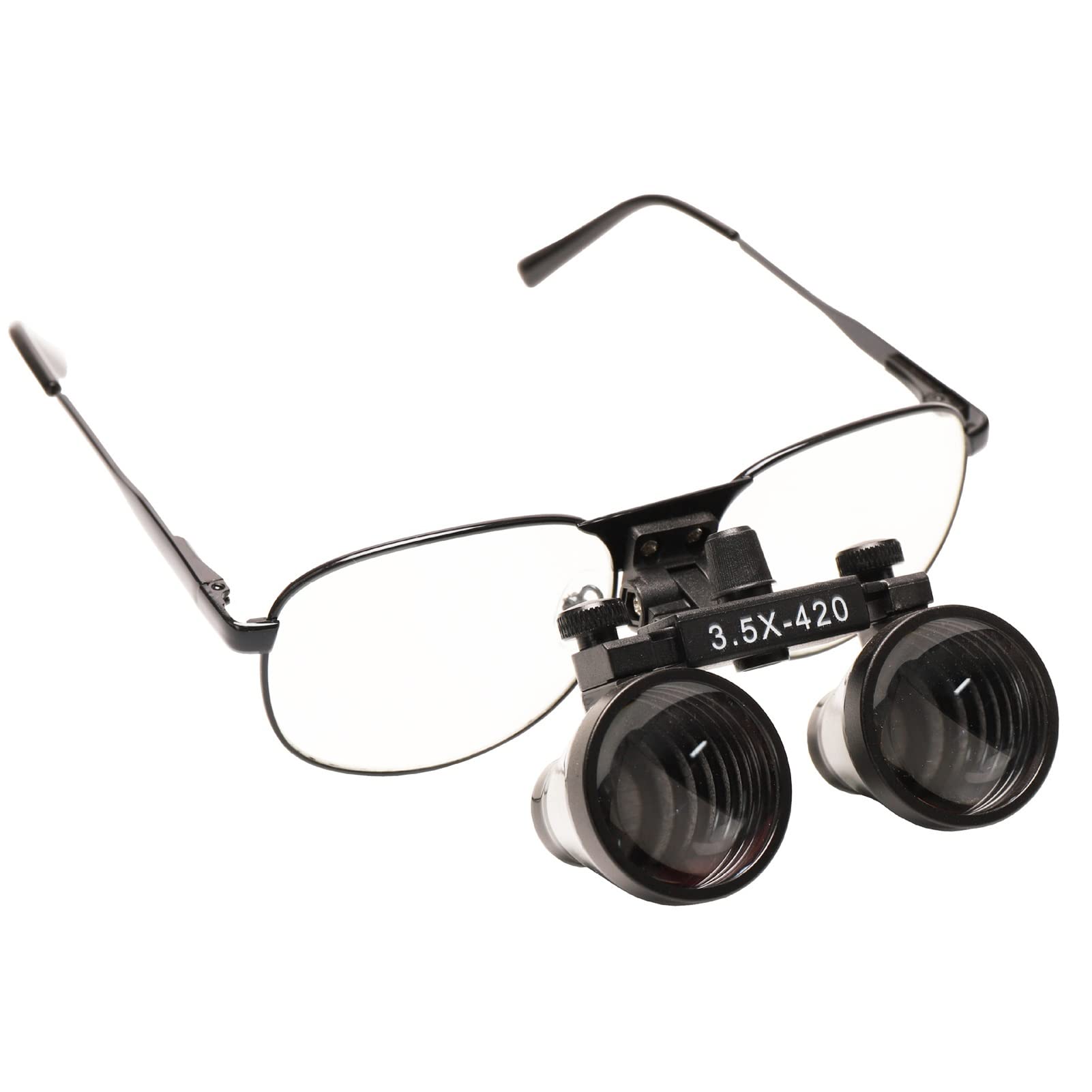 Loupes Dentaires Loupes Binoculaires, 3.5X - 420mm Lunettes Optiques avec Fermoir Pince Dentiste Loupes Dentaires, pour Chirurgie Dentaire Médecin Opération