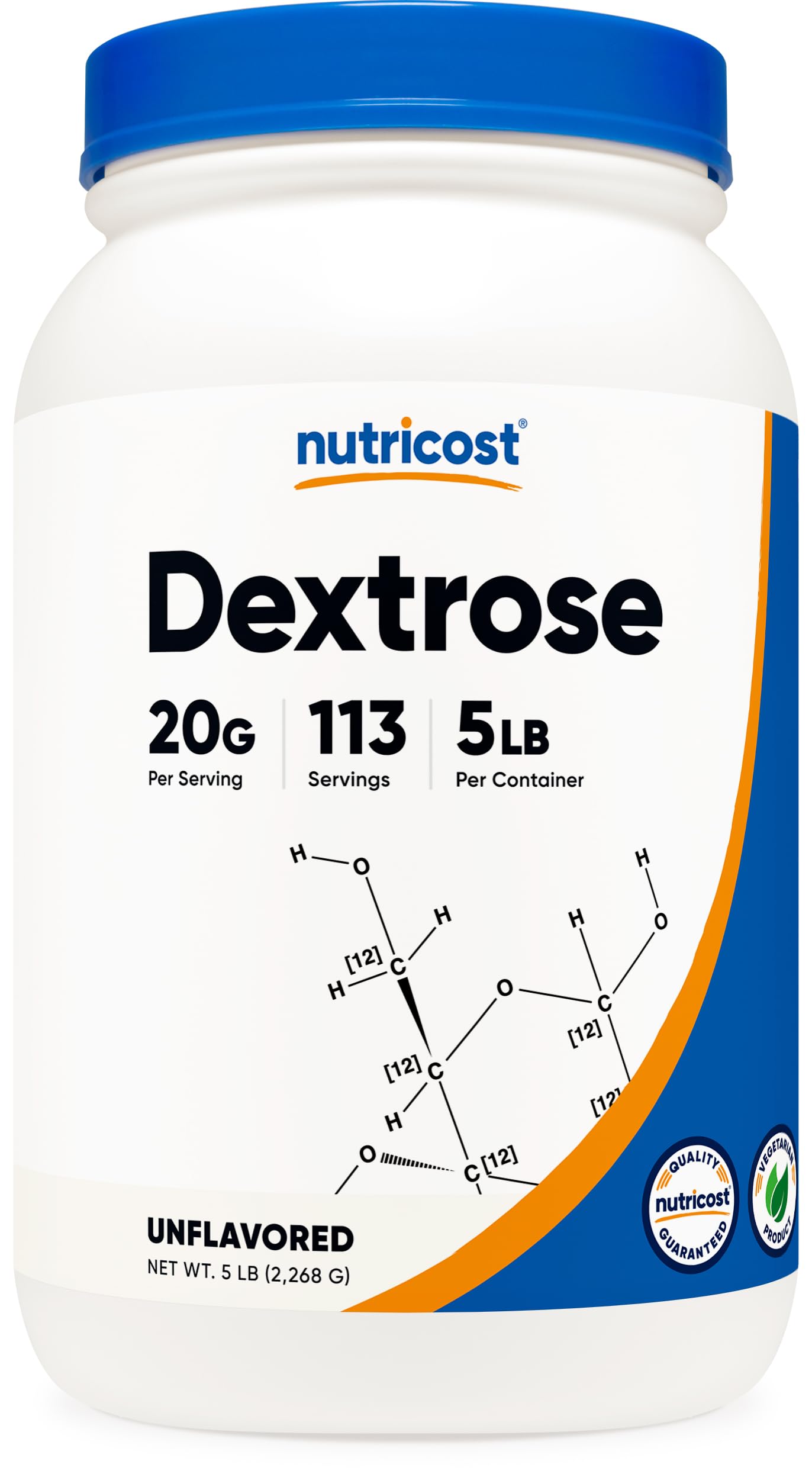 Nutricost Dextrose Powder 5 Lbs, Non-GMO, Gluten Free