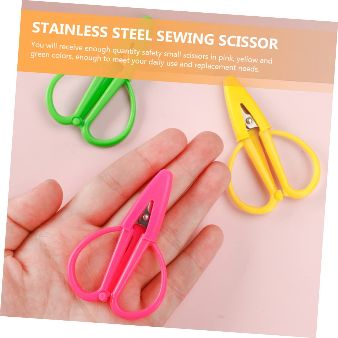 LALAFINA 18pièces Ciseaux De Sécurité Miniatures Ciseaux De Couture Pour École Et Voyage Avec Couvercle Inoxydable Et Parfaits Pour Bricolage Couture
