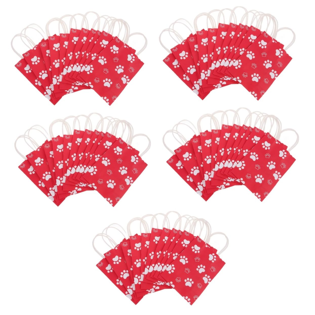 Gadpiparty 5 Series Bolso Bolsas De Papel Con Asas Golosinas A Granel Chico Favor Bolsas De Dulces De Fiesta Bolsas De Papel Para Bolsas De Rojo 12 Piezas X 5