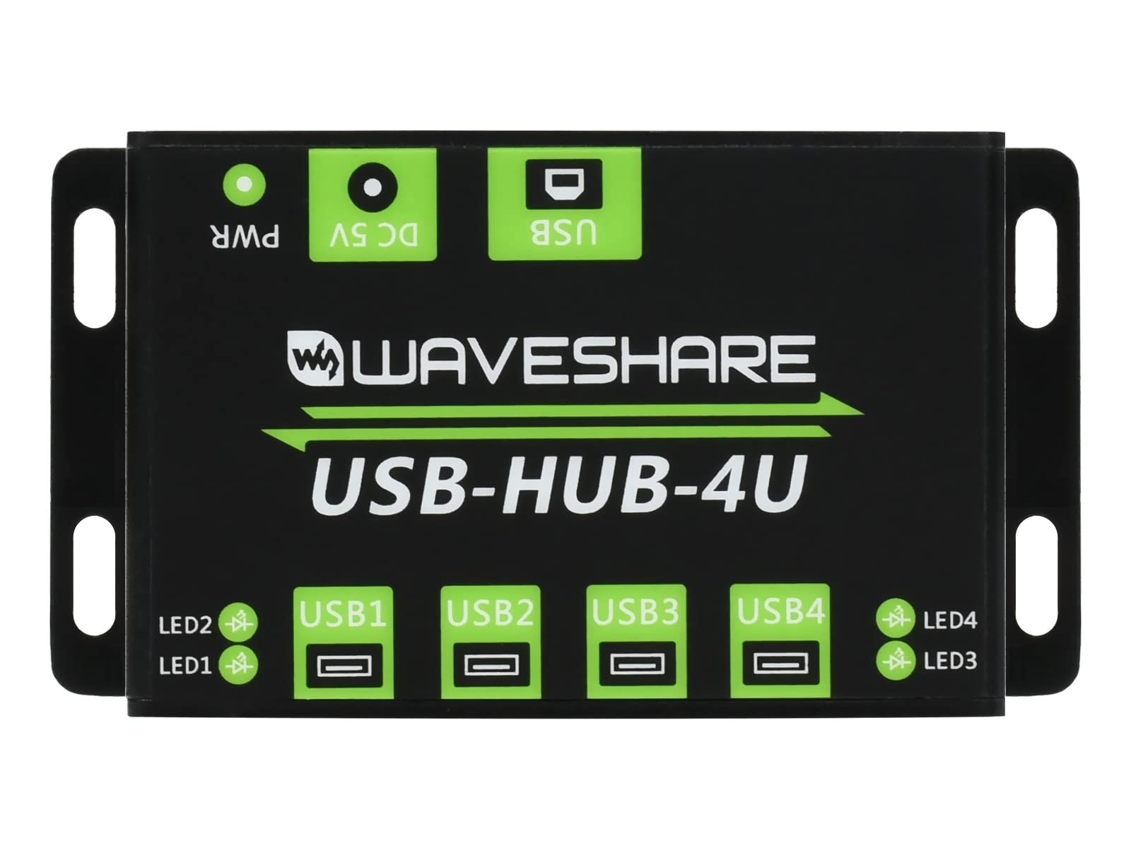waveshareIndustrial Grade USB HUB Extending 4X USB 2.0 Ports Suitable for Industrial/Office Environments with Higher Level Device Requirements Without Power Supply