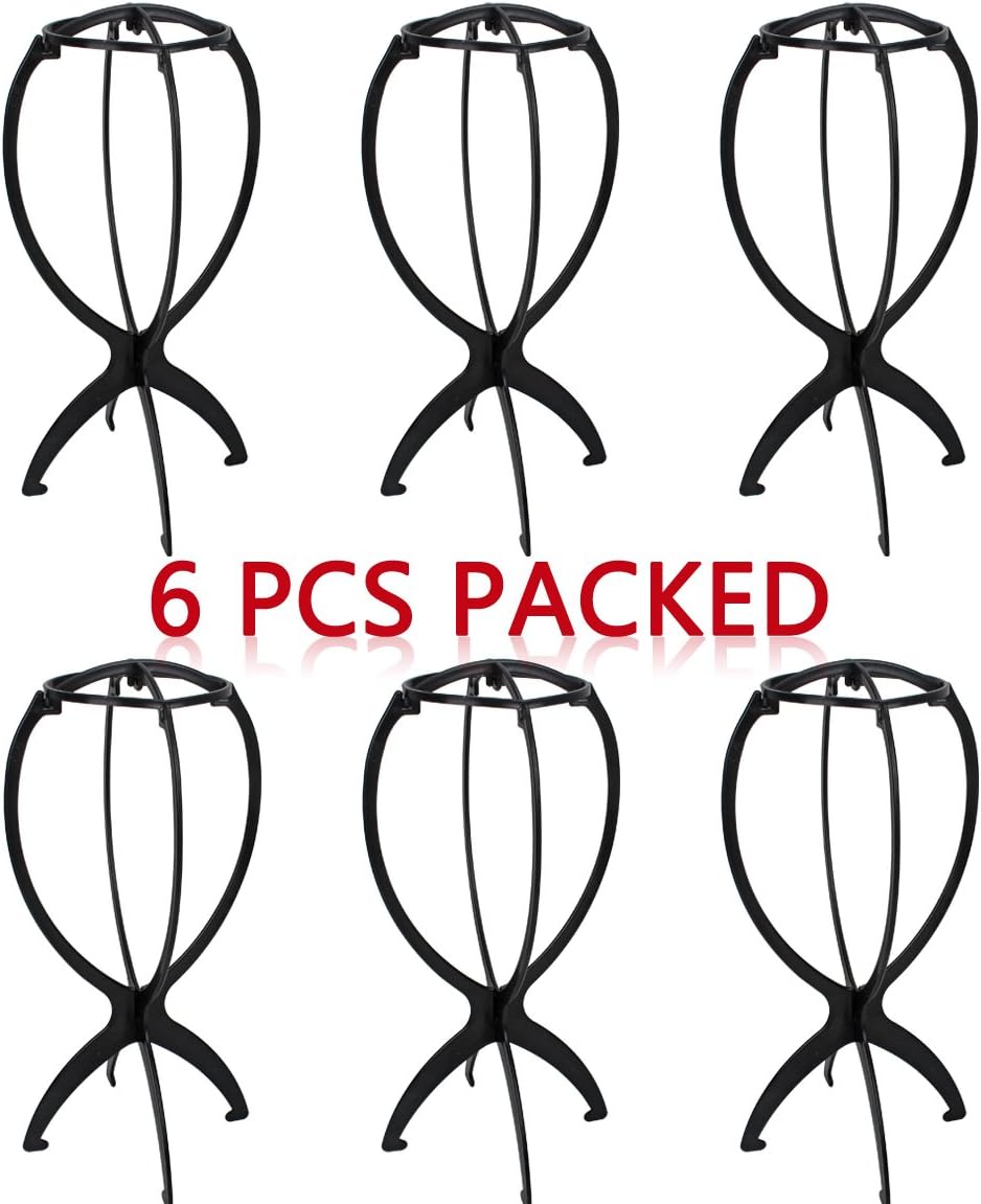 LEMO AmoVee Wig Stand, Portable Wig Stand, Wig Dryer Pack of 6