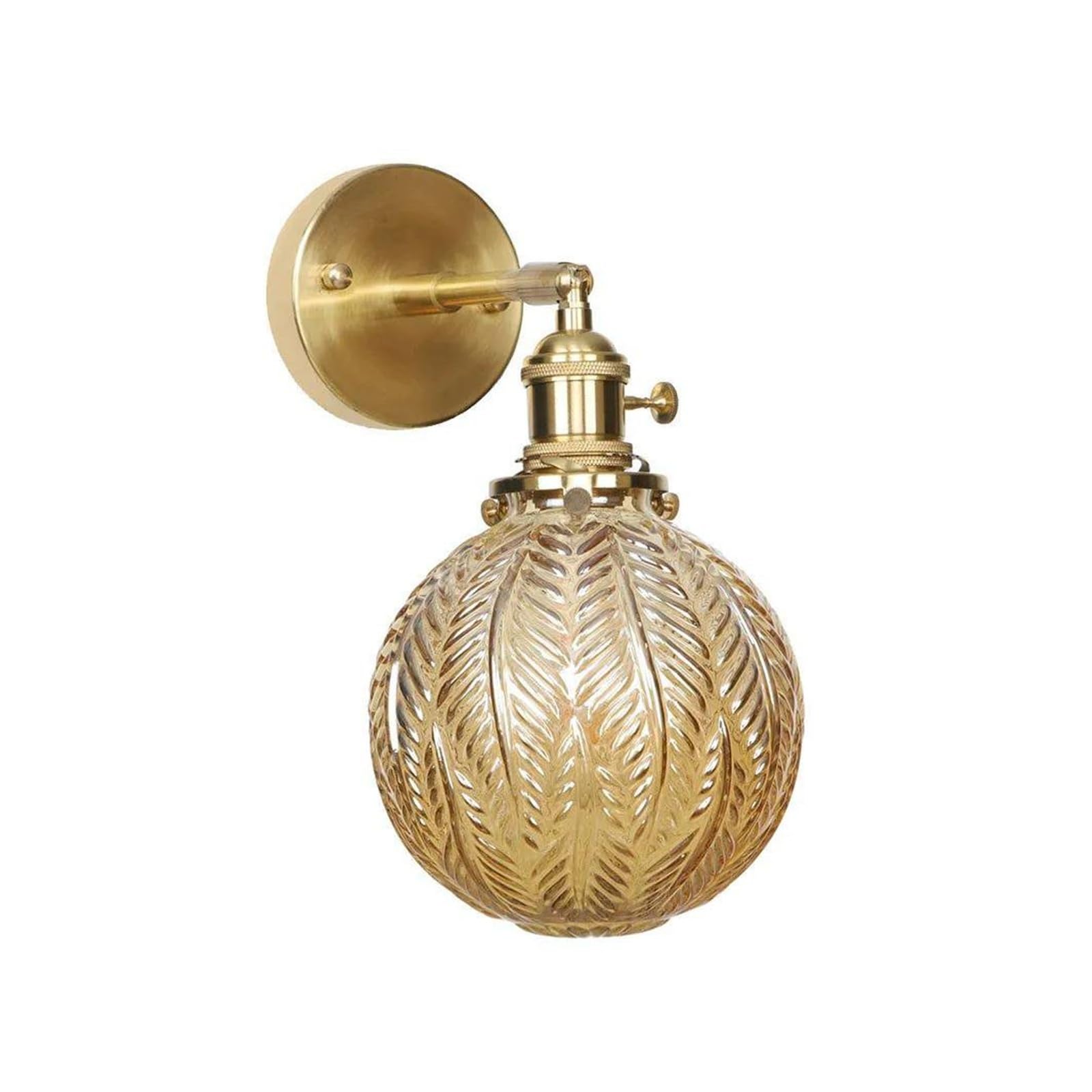 ZTCHSENZT Wall Sconces, Retro LED Wall Lights Switch Porch Stair Bathroom Mirror Light Loft Decor V-intage Copper Lamp Sconce Murale,A