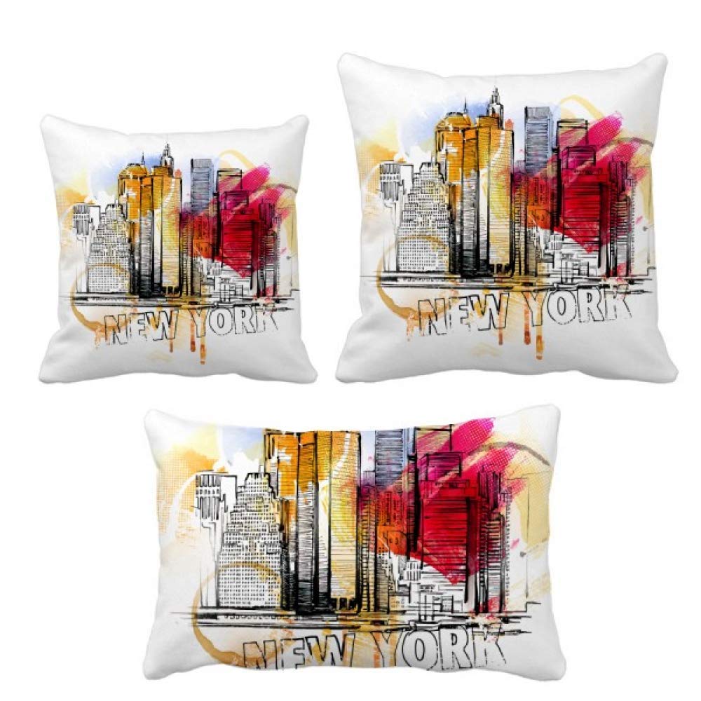 Housse de coussin New York City design USA par DIYthinker