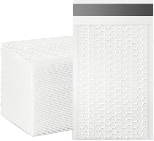Miniatura 50 de packbabol Sobres de burbujas, sobres de burbujas acolchados de polietileno de 6 x 9 pulgadas, paquete de 100 sobres de burbujas, opacos