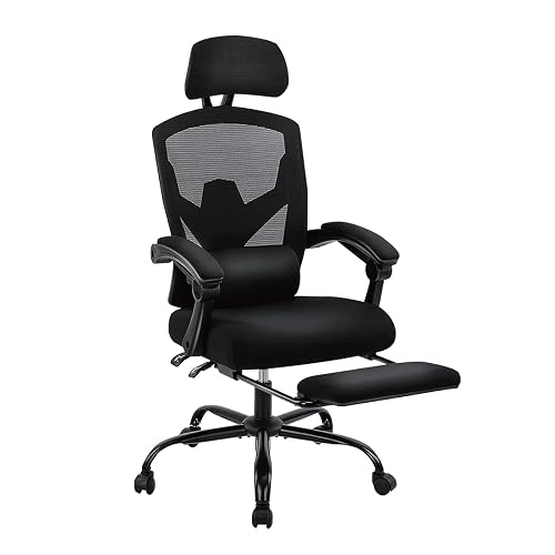 Sweetcrispy Office Computer Desk Chair, Ergonomic High-Back Mesh Rolling Work