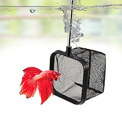 3 Inch Aquarium Fish Net for Betta Fish Tank Nano Nylon Net with Extendable Handle 6-16 Inch, 1 Yr Warranty
