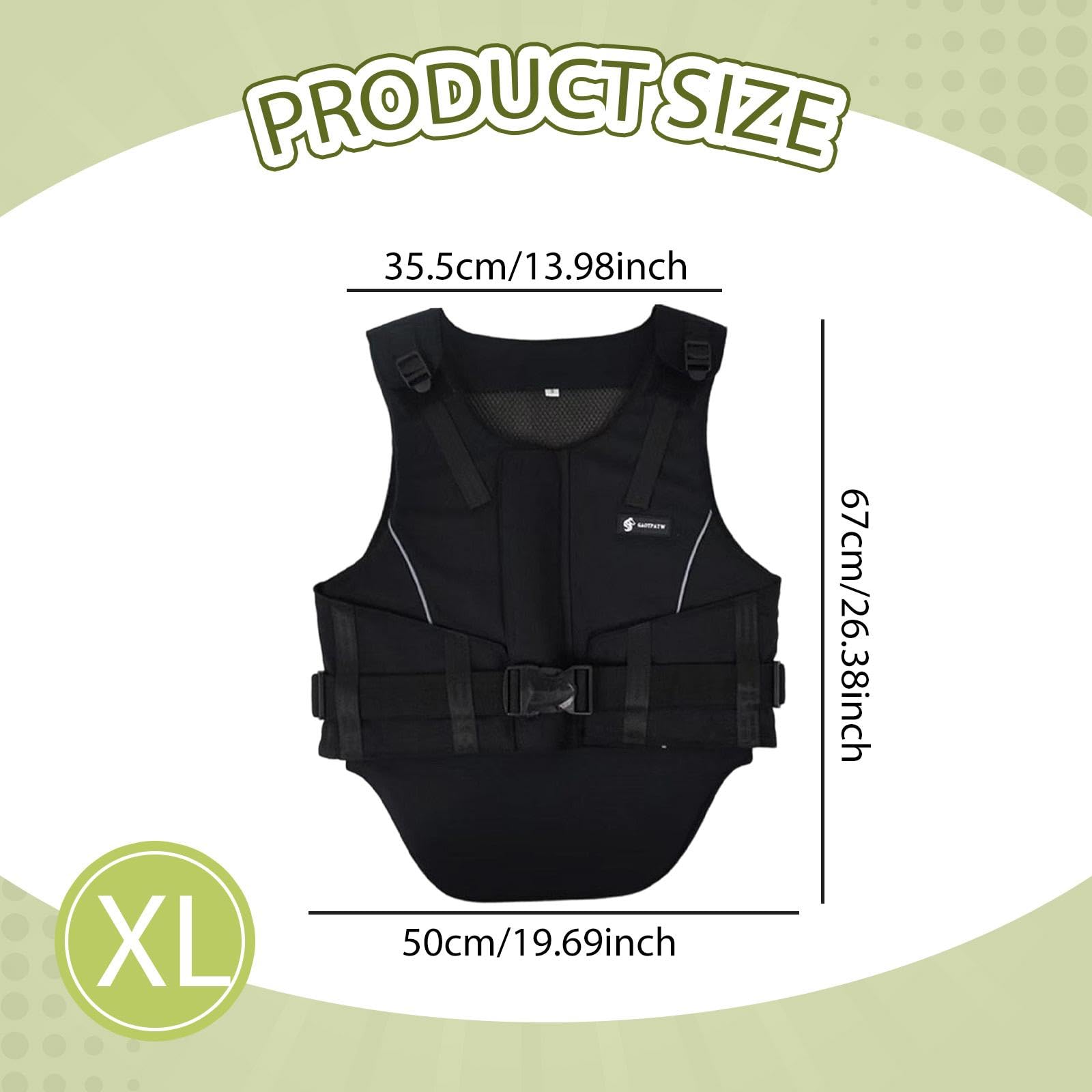 Chaleco Ecuestre para Montar con Tejido Transpirable Estilo Clásico Y Absorción de Golpes Protector Seguro para Niños Y Adultos Adecuado Par