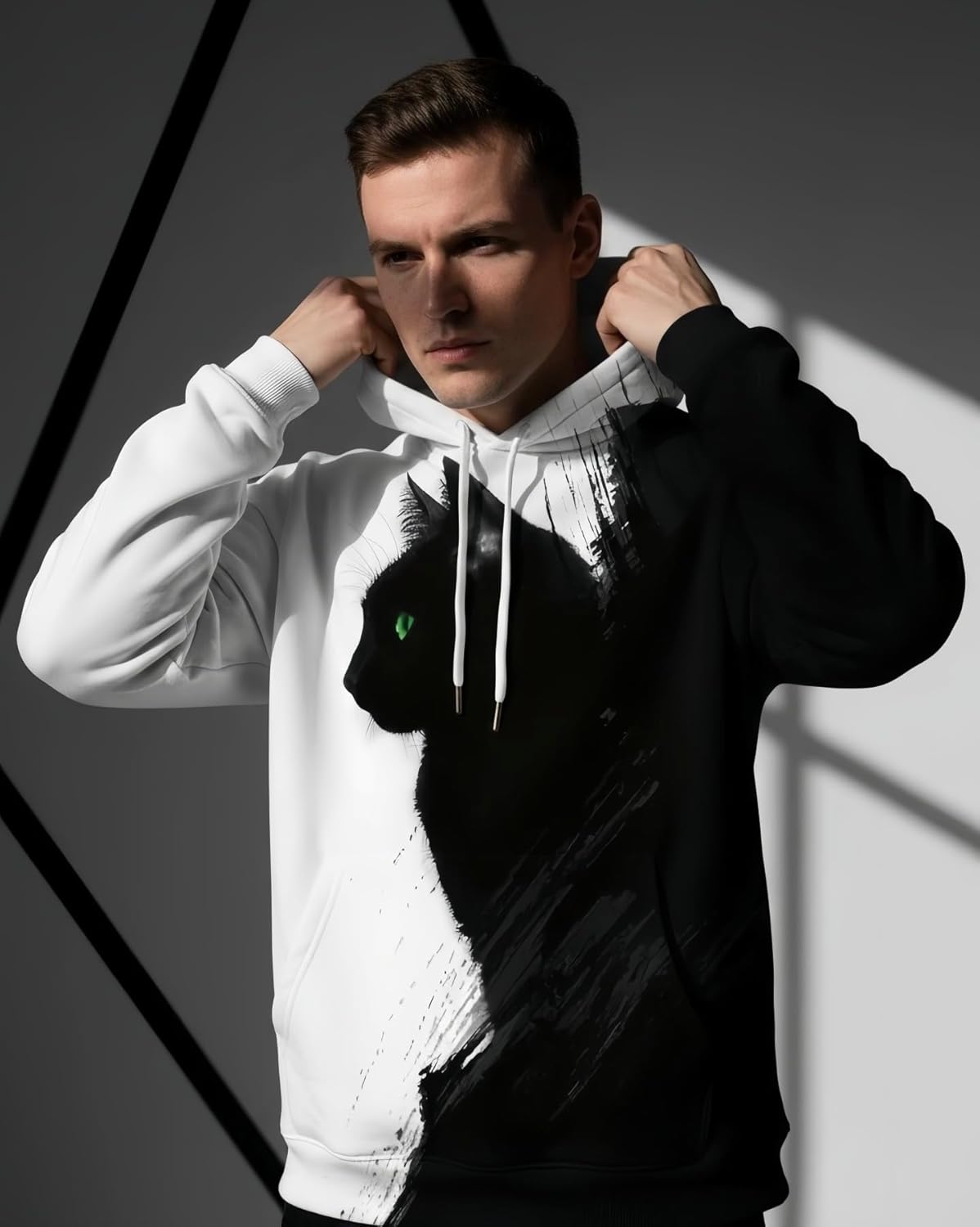 Men Women Unisex Hoodies Novelty 3D Print Graphic Hooded Pullover Sweatshirt with Pocket - Image 2