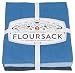 Now Designs Floursack Kitchen Towels, Set of Three, Moonlight Blue/Cool Blue/Indigo Blue