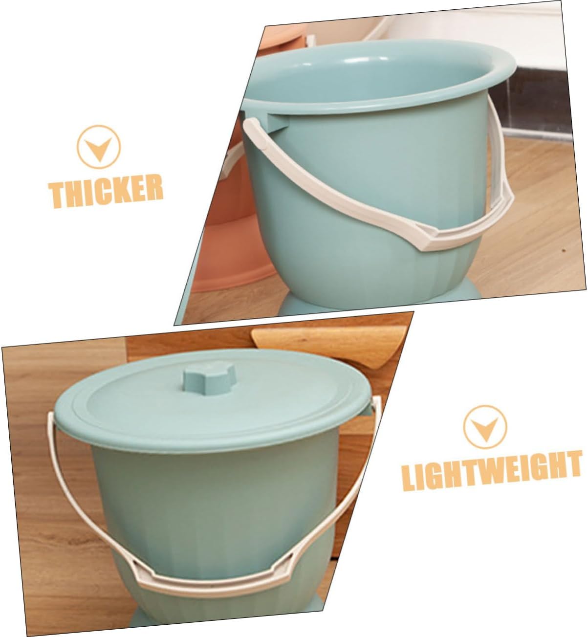 COLLBATH Portable Urinal for Women Camping Bathroom Odor Spittoon Lid Sturdy Pp Material Easy to Clean Reusable Urine Pots