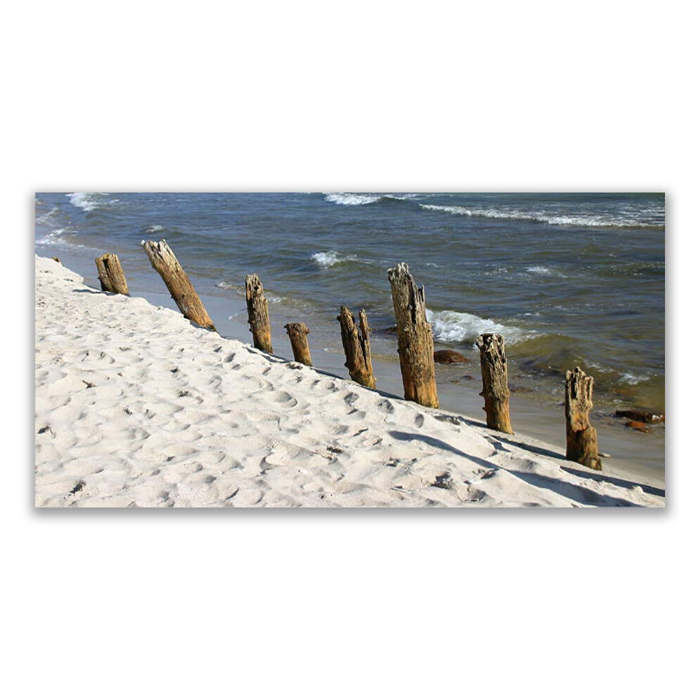 Toile imprimée Tulup 140x70cm tableau paysage de plage et mer pour décoration moderne