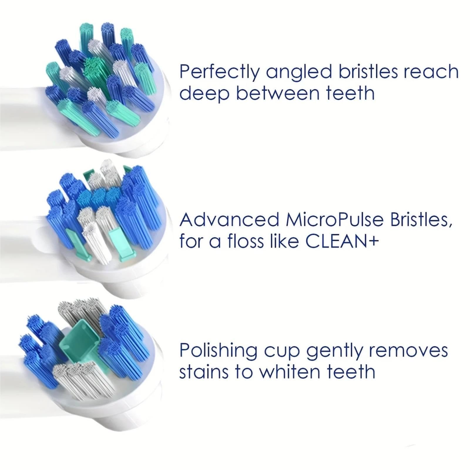 Reemplace el cabezal del cepillo de dientes. Compatible con Oral-B