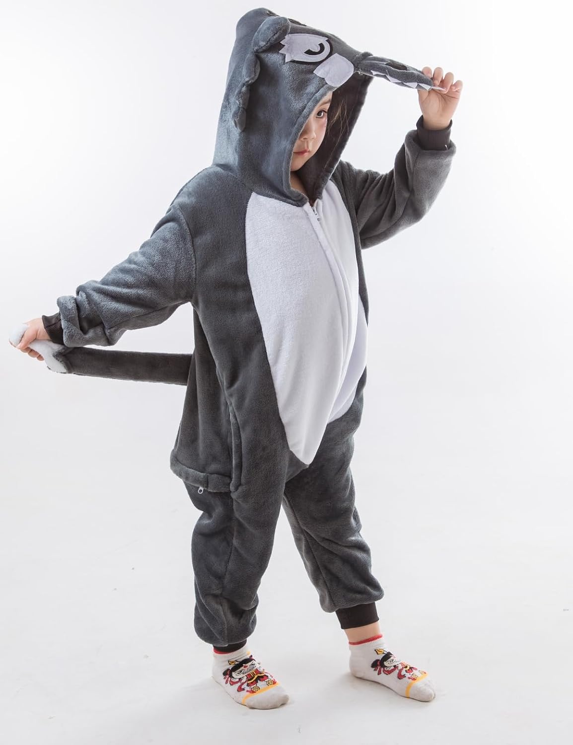 Unisex Kids Animal Onesie Pajamas Children Flannel Halloween Cosplay Costume Homewear Sleepwear for Boys Girls Gift