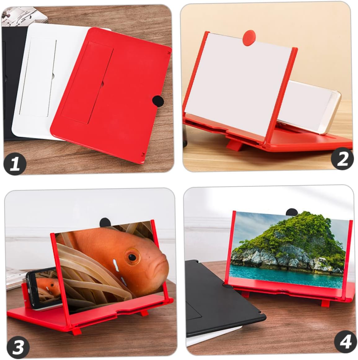 Hemoton Phone Screen Magnifier Stand Cellphone Screen for Home Use High-Definition Optical Technology Compatible Smartphones
