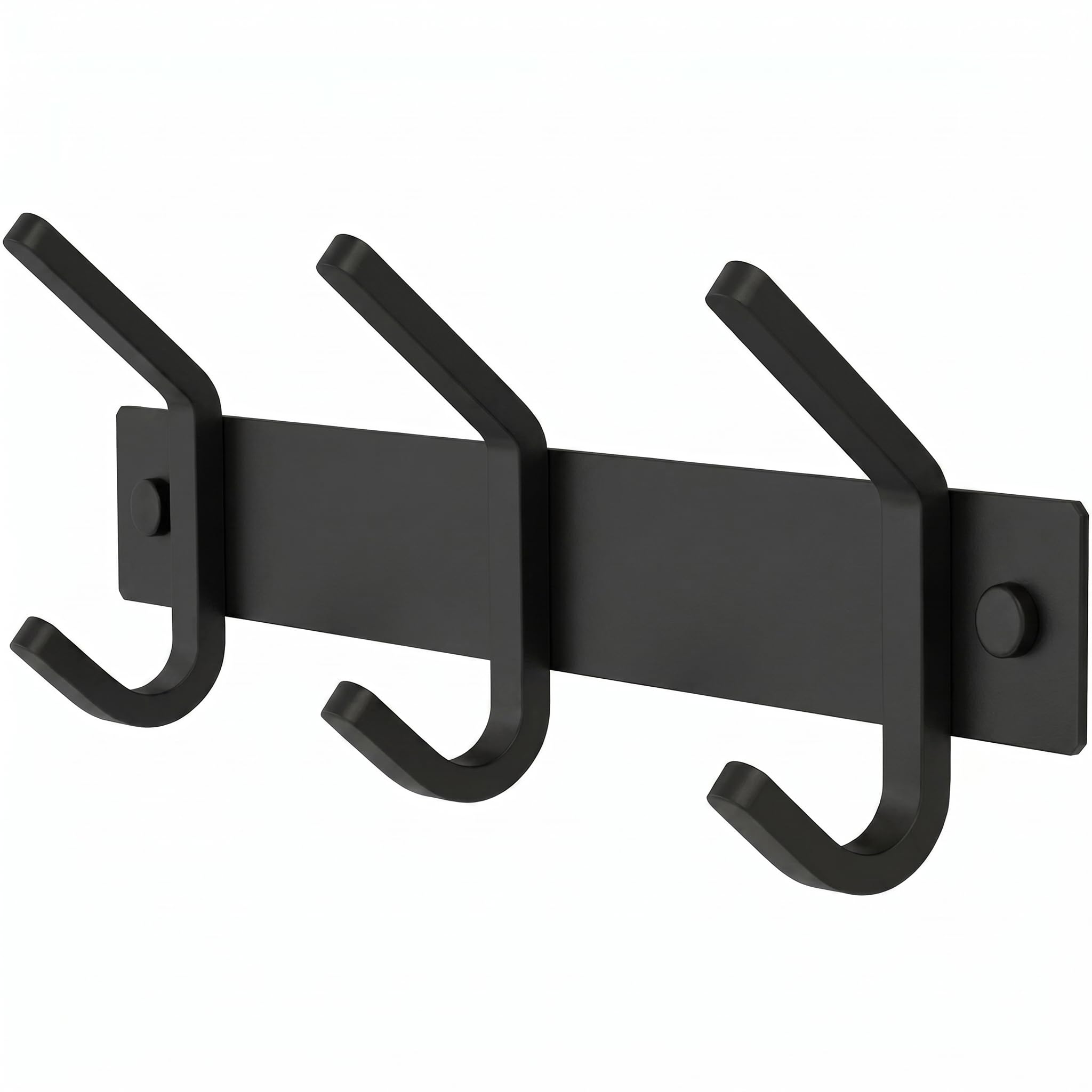 SAYONEYES Coat Rack Wall Mounted with 3 Coat Hooks for Hanging – 9 Inch Heavy Duty SUS304 Stainless Steel Matte Finish Waterproof – Wall Hook Rack for Bathroom Kitchen Entryway (Black)