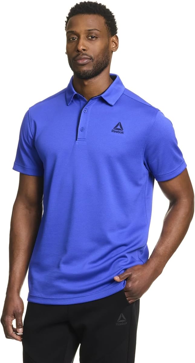 Mens Dazzling Blue Performance Polo Shirt Moisture Management Large