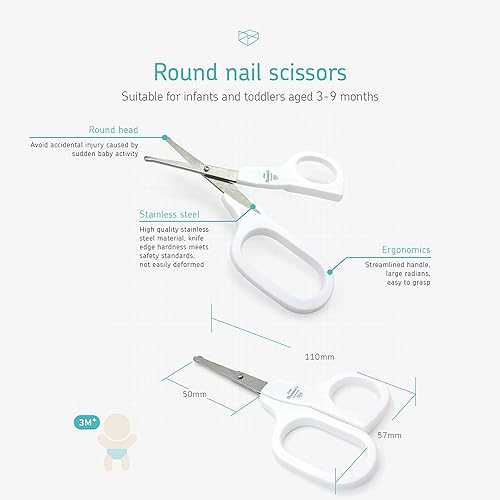 Miniatura 4 de Little Martin's Kit de cuidado de uñas para bebé, color azul, juego de aseo de 4 piezas, 1 cortaúñas, 2 tijeras, 1 pinzas, estuche de