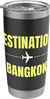Destination Bangkok Travel Vacation Holiday Tourist Stainless Steel Insulated Tumbler