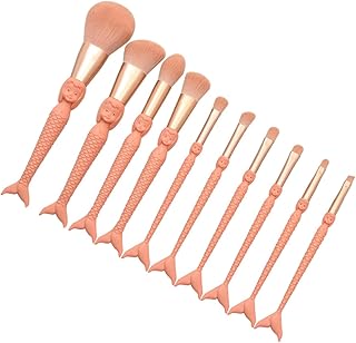 Luxshiny 10Pcs Makeup Brush Set with Face Pow...