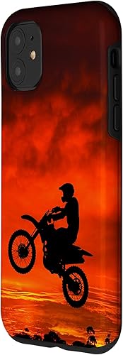 Miniatura 2 de iPhone 11 Motocross Dirt Bike Jump Sunset Case