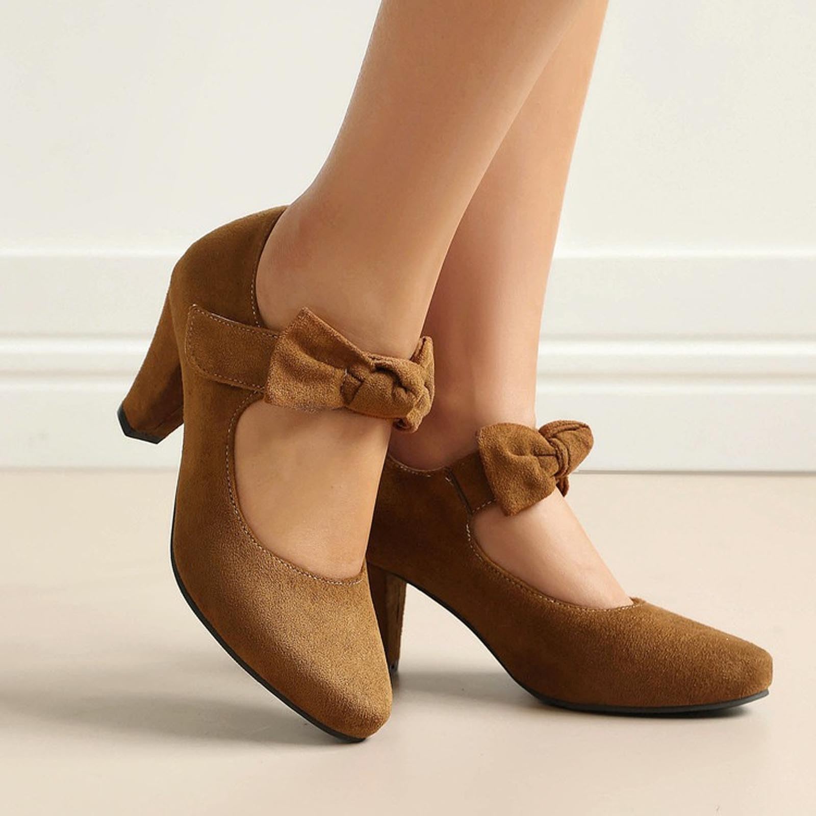 Elegantes Zapatos de tacón con para un Estilo clásico y, Ideales para otoño y para Conjuntos Informales en Festivales de, Mujer, cómodos y Modernos para Diario y Ocasiones