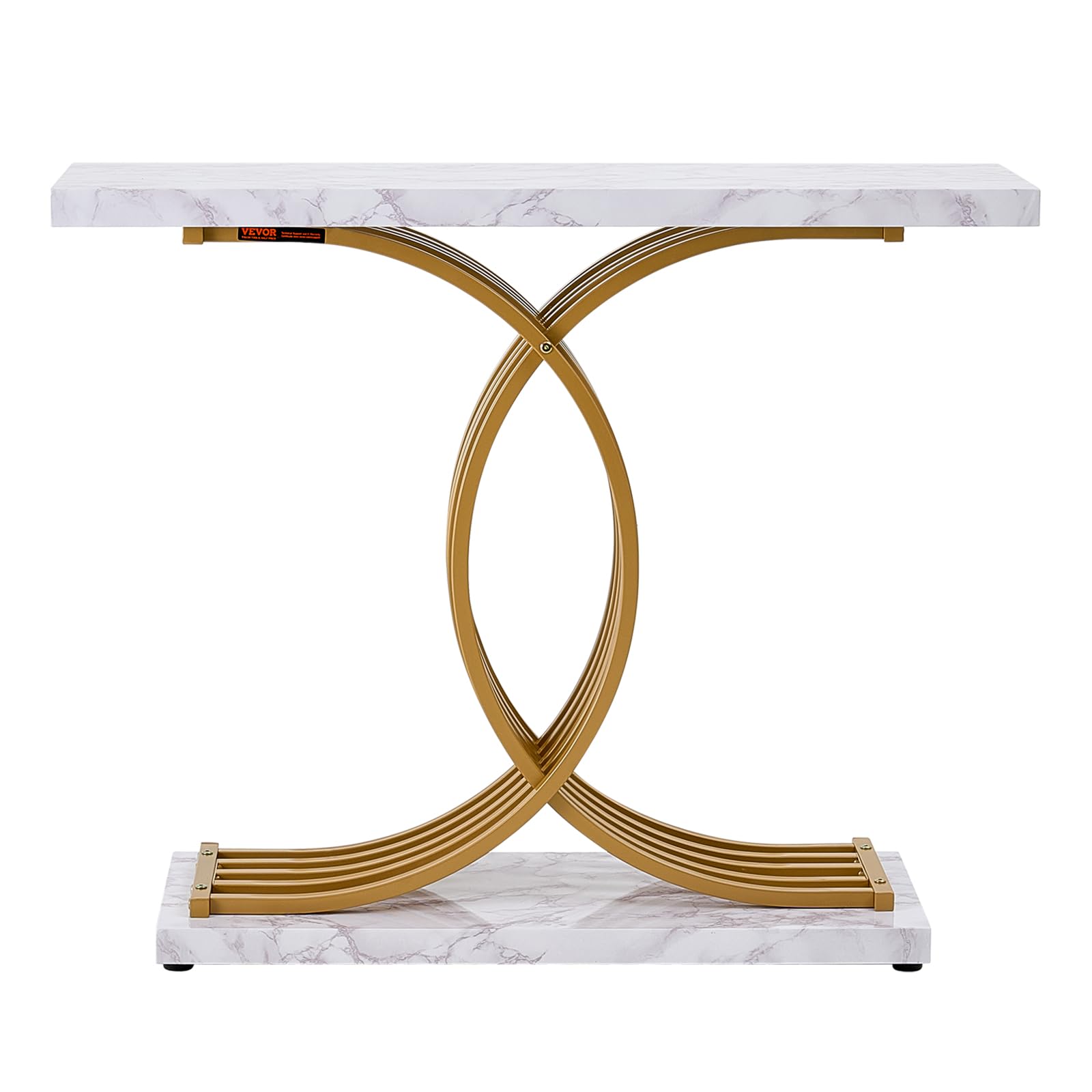 VEVOR Tavolo Stretto Dietro Divano, Tavolino da Ingresso Lungo a 1 Livello e Tavola da Corridoio Sottile, con Struttura in Metallo, per Ingresso, Corridoio, Soggiorno, 100 x 30 x 81 cm