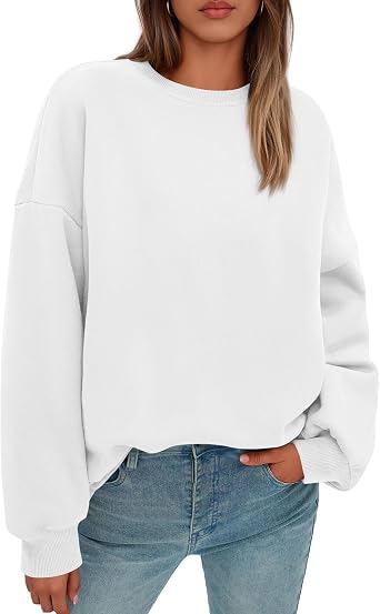 slqdgmryz Crew Neck Sweatshirts Women Fall Oversized Crewneck Sweatshirt Vintage Fleece Pullover Loose Fit Cute Y2K Hoodie