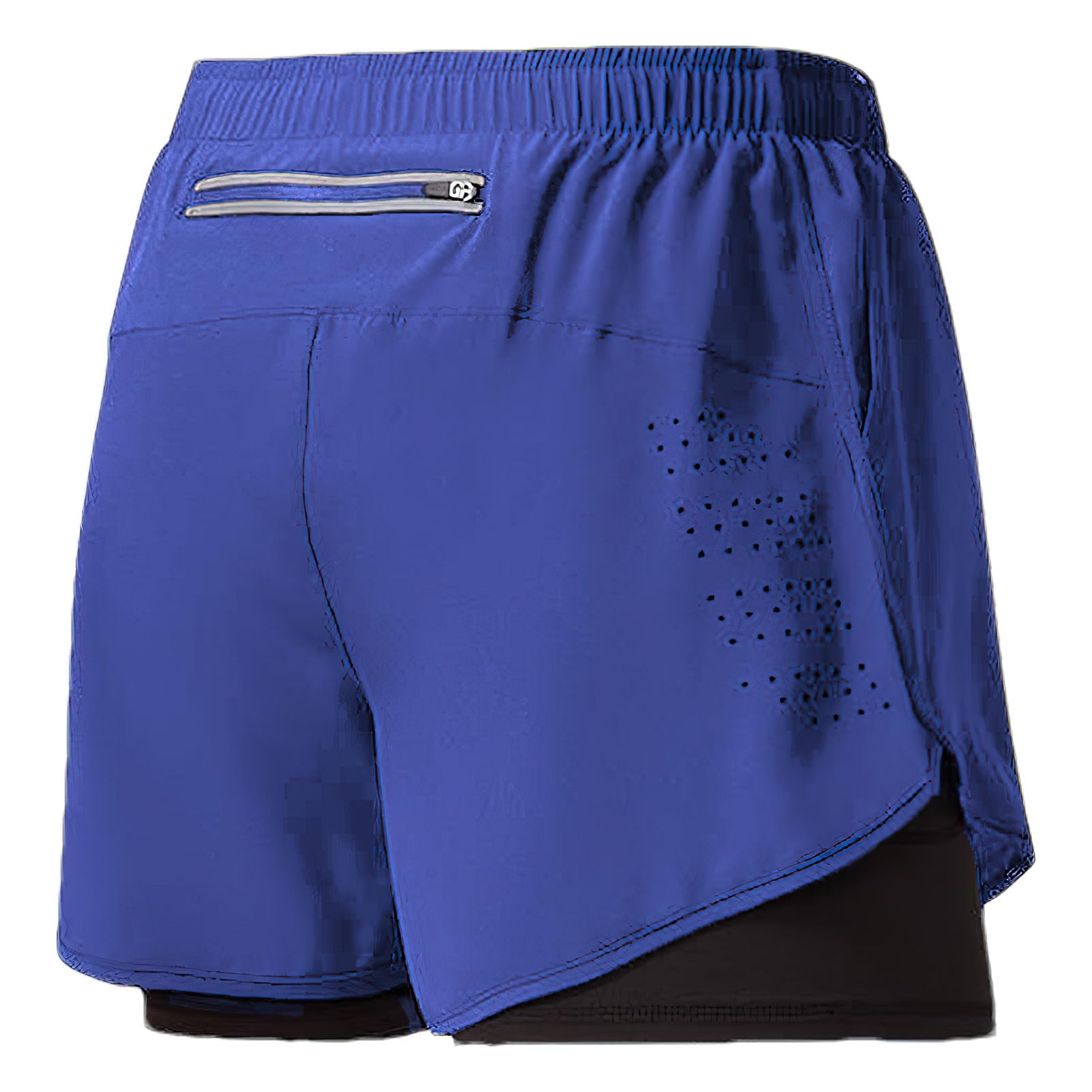 Uomo Pantaloncini da Corsa 2 in 1 Asciugatura Rapida Pantaloncini Sportivi da Palestra Running Tennis con Tasche Telefono