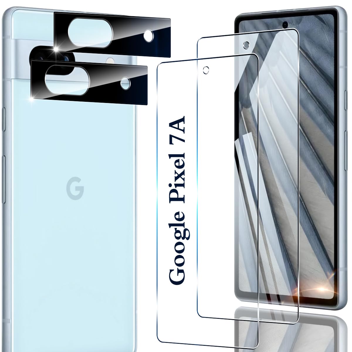 Amazon | 対応 Google Pixel 7A ガラスフィルム 2+2 枚セット 指紋認証 